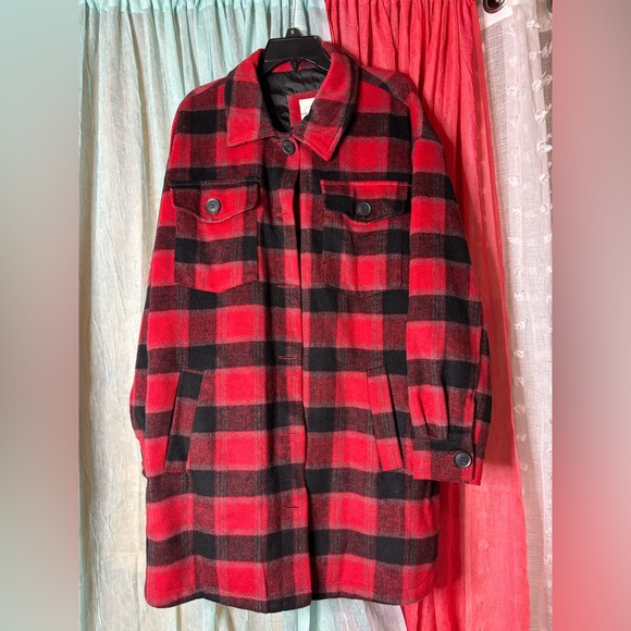 Jackets & Blazers - Vine & Valley Red and Black Plaid Jacket